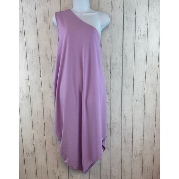 Universal Standard Lilac Geneva Dress Stretch Pima One-Shoulder Medium 18/20 - Picture 2 of 16